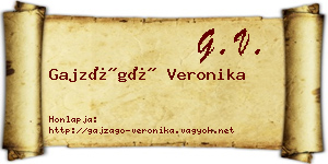 Gajzágó Veronika névjegykártya